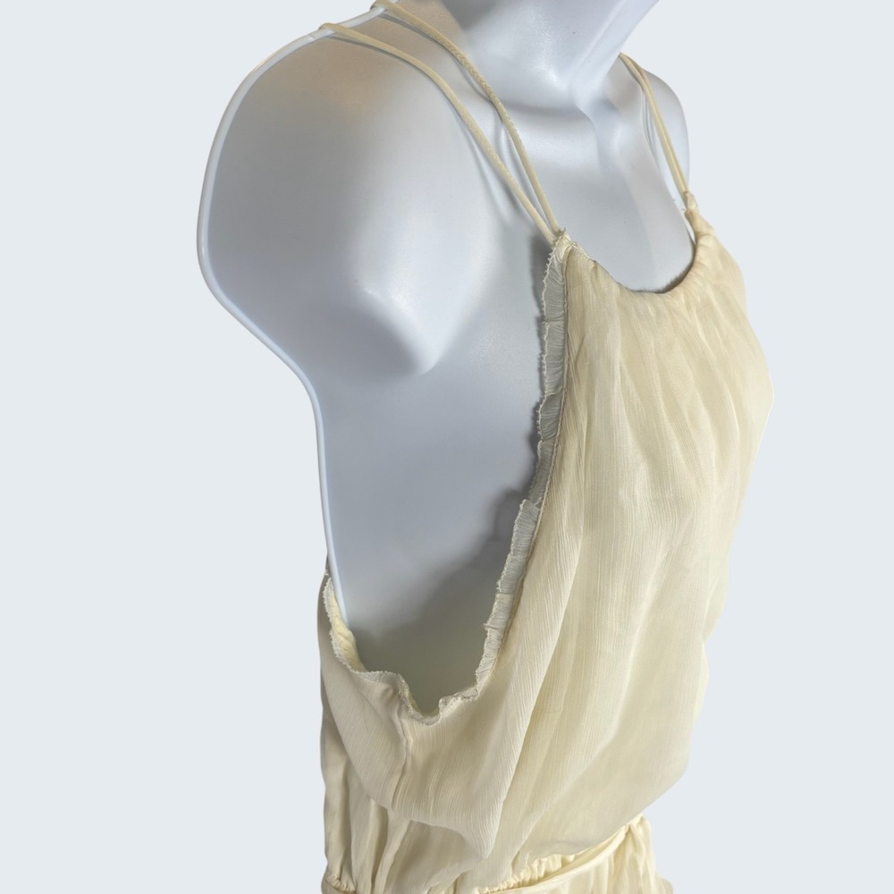 Abercrombie & Fitch Y2K Sheer Chiffon Babydoll Dress M Ethereal Angelcore - Picture 5 of 10